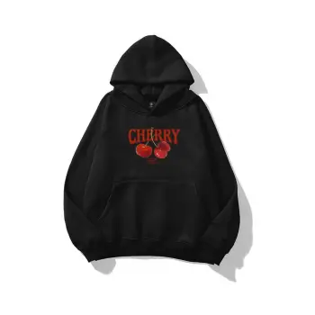 Kadın Have a Nice Weekend Cherry Sweatshirt Siyah