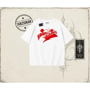 Kadın Hawaii Oversize Unisex Tişört - Çocuk