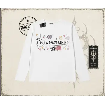 Kadın Im a Mastermind Biskilet Yaka  Long Sleeve Beyaz