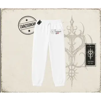 Kadın Im a Mastermind Unisex Jogger Eşofman Altı Beyaz