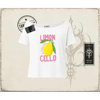 Kadın Limon Cello Kadın Kayık Yaka Tişört Beyaz