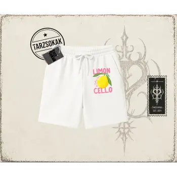 Kadın Limon Cello Unisex Şort Beyaz