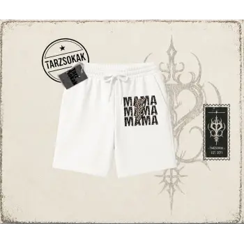 Kadın MamaMama Unisex Şort Beyaz