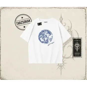 Kadın Party Queen Oversize Unisex Tişört Beyaz