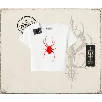 Kadın Red Spider Kadın Baby Tee Beyaz