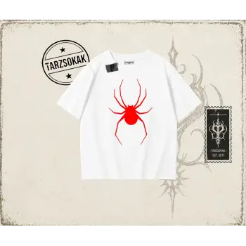 Kadın Red Spider Oversize Unisex Tişört Beyaz