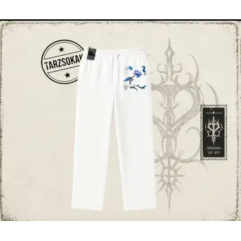 Kadın Sea Elements Unisex Baggy Eşofman Altı Beyaz