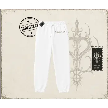 Kadın Sea Shells Unisex Jogger Eşofman Altı Beyaz