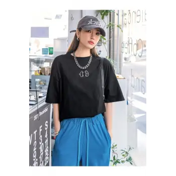 Kadın Siyah Penguen Baskılı Oversize T-shirt
