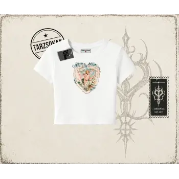 Kadın with Love and Devotion Kadın Baby Tee Beyaz