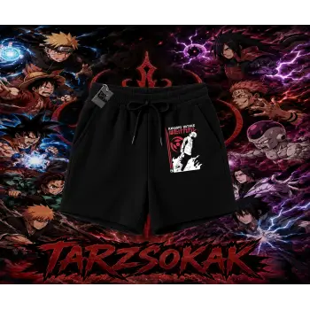 Kakashi Hatake Naruto Anime Karakteri Unisex Şort Beyaz