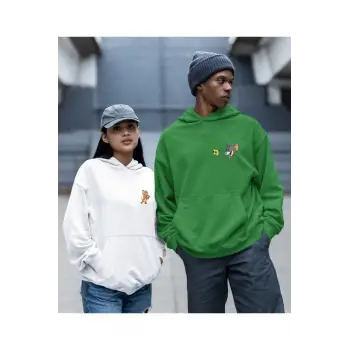 Kaliteli çift sevgili kombini tom ve jerry unisex kapşonlu