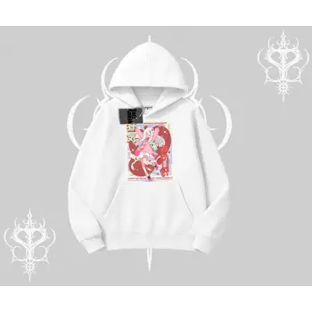 Kapşonlu Sweatshirt Madness Unleashed Anime Girl Baskılı