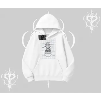Kapşonlu Sweatshirt Noodle Theory Hand Drawn Concept