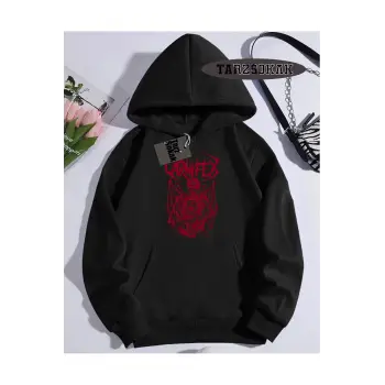 Kapşonlu Sweatshirt Siyah Carnifex Özel Tasarım