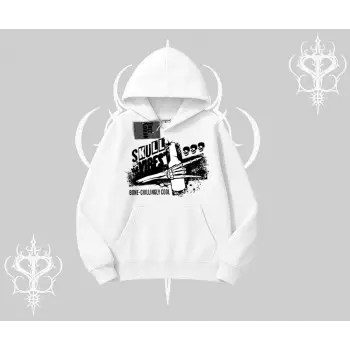 Kapşonlu Sweatshirt Skull Impact Bone Chilling Street Icon
