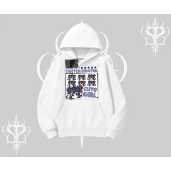 Kapşonlu Sweatshirt Twitch Emotes Cute Girl Anime Expression