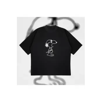 Kaws X Snoopy Unisex Pamuklu Nefes Alan Kalın Kumaşlı