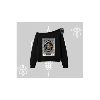 Kayık Yaka Sweatshirt Fossilized Skull Underground Archive