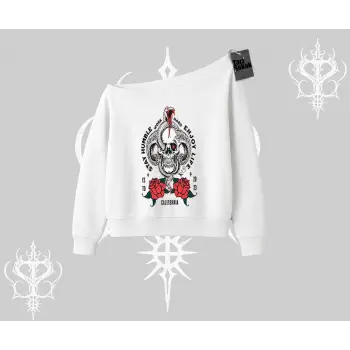 Kayık Yaka Sweatshirt Stay Humble Work Hard Enjoy Life