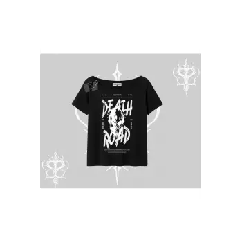 Kayık Yaka Tshirt Death Road Memento Mori Street Manifest