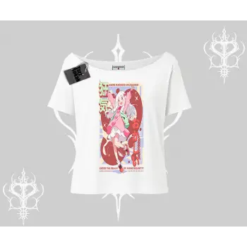 Kayık Yaka Tshirt Madness Unleashed Anime Girl Baskılı