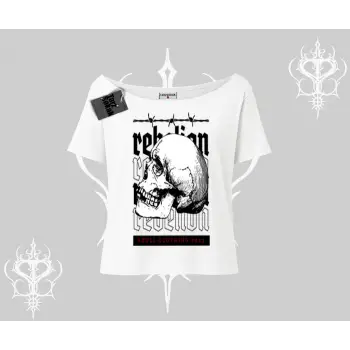 Kayık Yaka Tshirt Rebellion Skull Underground Street Legacy