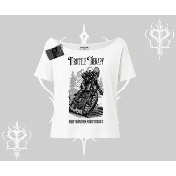 Kayık Yaka Tshirt Throttle Therapy No Brakes Just Freedom