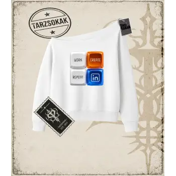 KEYCAP   Kadın Kayık Yaka Sweatshirt