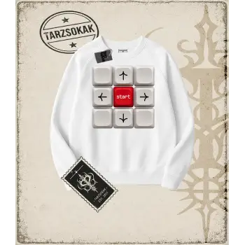 KEYCAP   Oversize Unisex Bisiklet Yaka Sweatshirt