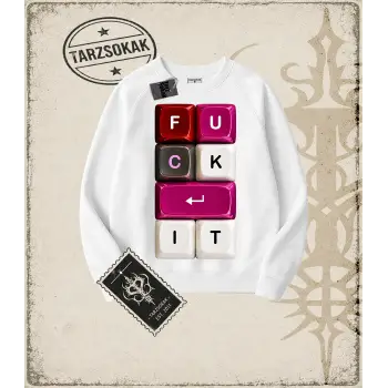 KEYCAP   Oversize Unisex Bisiklet Yaka Sweatshirt