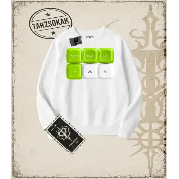KEYCAP   Oversize Unisex Bisiklet Yaka Sweatshirt