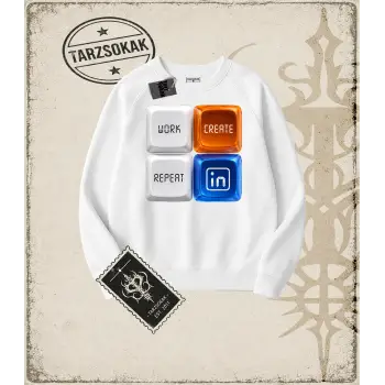 KEYCAP   Oversize Unisex Bisiklet Yaka Sweatshirt