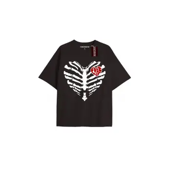 Kiraz Baskılı Oversize Kalıp Unisex T-shirt