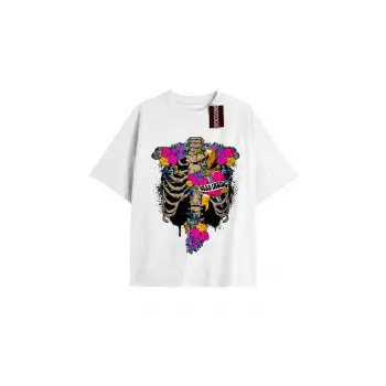 Kiraz Baskılı Oversize Kalıp Unisex T-shirt