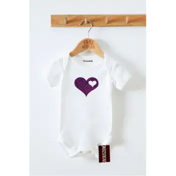 Kısa Kol Body Kalp Desenli KODZıbın10