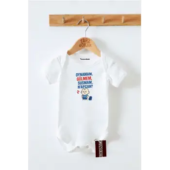 Kısa Kol Body OYNAMAM GÜLMEM SUSMAM NE YAPACAN KODZıbın43