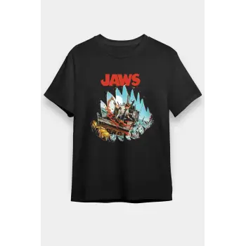 Ko Buta Jaws Siyah Unisex T-shirt T8173