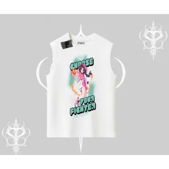 Kolsuz Tshirt Oversize  Anime Kız Desenli Japon Stil
