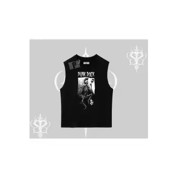 Kolsuz Tshirt Punk Rock Chaos Skeleton Riot