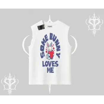 Kolsuz Tshirt Sevimli Tavşan Some Bunny Loves Me Baskılı