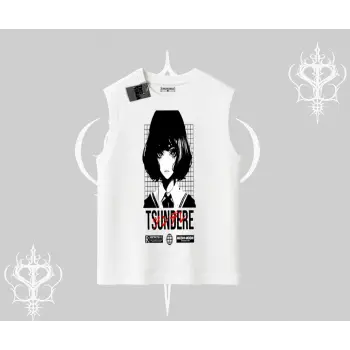 Kolsuz Tshirt Tsundere Anime Japanese Style Baskılı