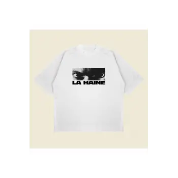 La Haine Baskılı Oversize Unisex Pamuklu Nefes Alan Kalın Kumaşlı