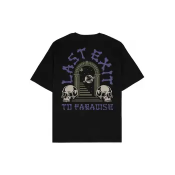 Last Exit Siyah Oversize Unisex T-shirt