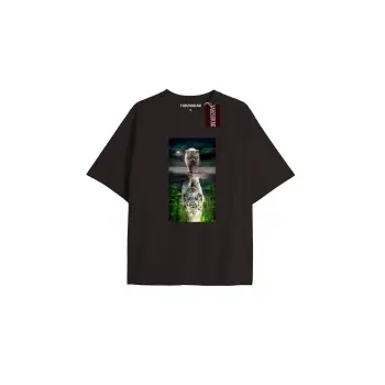 Learn Baskılı Oversize Kalıp Unisex T-shirt