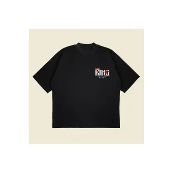 Legendary King Baskılı Oversize Unisex Pamuklu Nefes Alan Kalın Kumaşlı