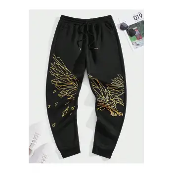 LEGND Eagle Print Drawstring Waist Eşofman Altı