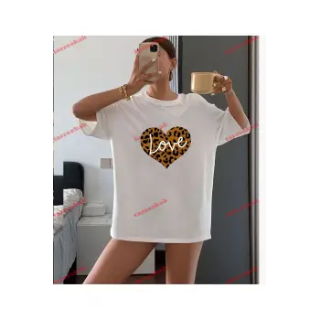 LEOPAR DESENLİ DESENLİ KALP LOVE