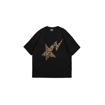 Leopar Falling Star Oversize Unisex Siyah