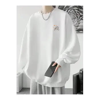 Letter Graphic Drop Shoulder Sweatshirt Beyaz